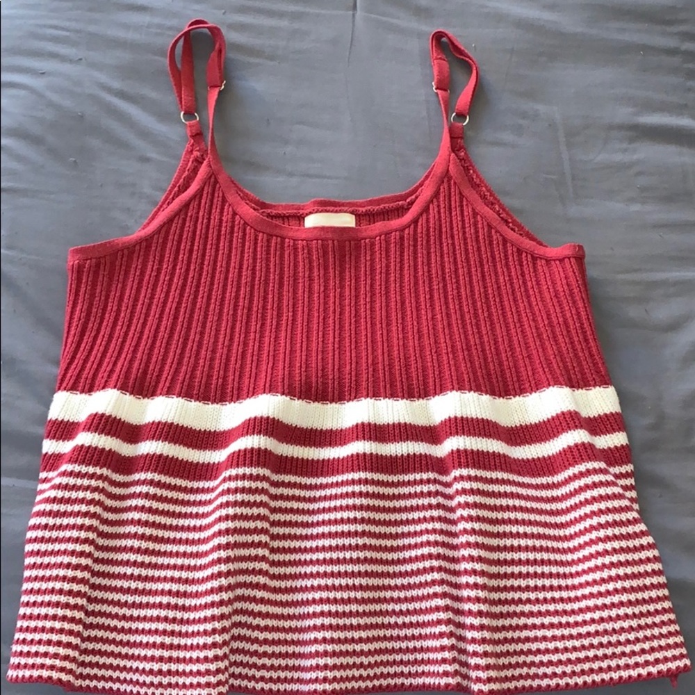 Red and White Top